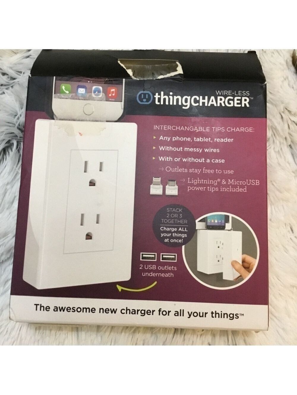 thingCHARGER with interchangeable tips New in box Wire-less